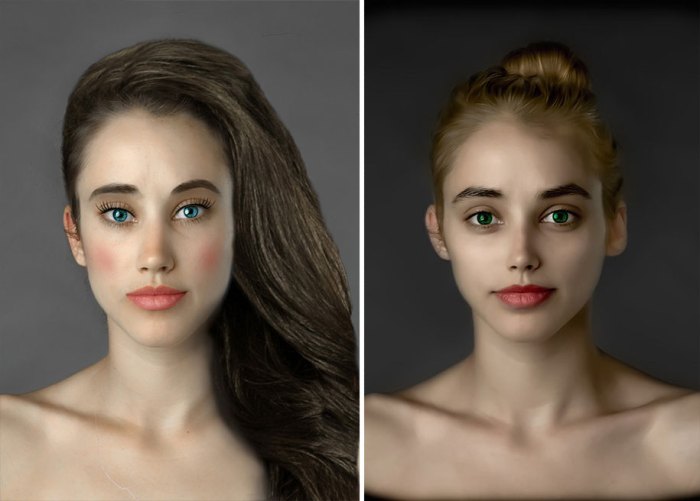 Woman Sent Her Portrait To Over 25 Countries To Compare Their Different ... Woman Sent Her Portrait To Over 25 Countries To Compare Their Different ...