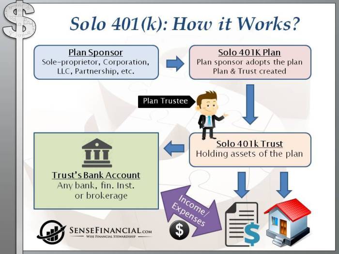 Self-directed Solo 401k Process Flowchart Illustration Self-directed Solo 401k Process Flowchart Illustration